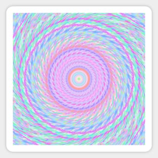 Funky Vibrant Trippy Spiral Mandala Sticker